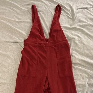 Hurley Red Corduroy Jumpsuit